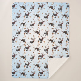 Cobertor Sherpa Três Reindeers de Natal