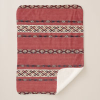 Triângulo Stripe Kilim II Vermelho Preto Branco