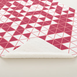 Cobertor Sherpa Triângulos Geométricos Magenta Cor-de-Rosa