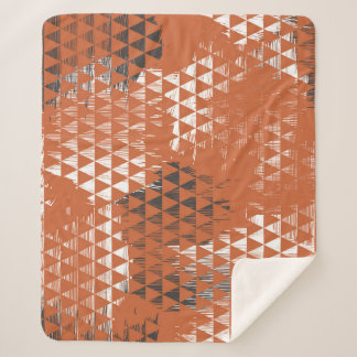 Cobertor Sherpa Triângulos Sem Costura: Fundo Laranja