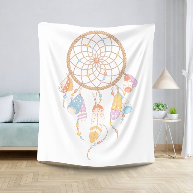 Cobertor Sherpa Tribal Boho Dreamcatcher (Criador carregado)
