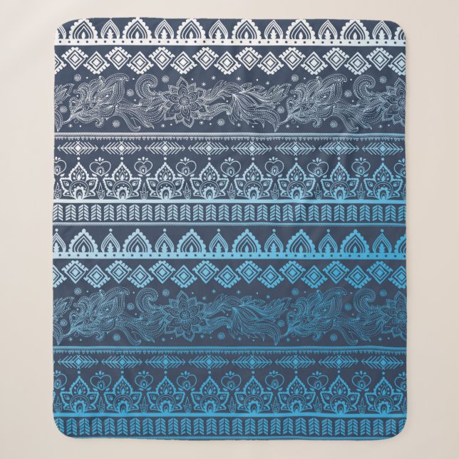 Cobertor Sherpa Tribal ethnic seamless  (Frente)
