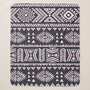 Cobertor Sherpa Tribal étnico, quinto padrão perfeito.