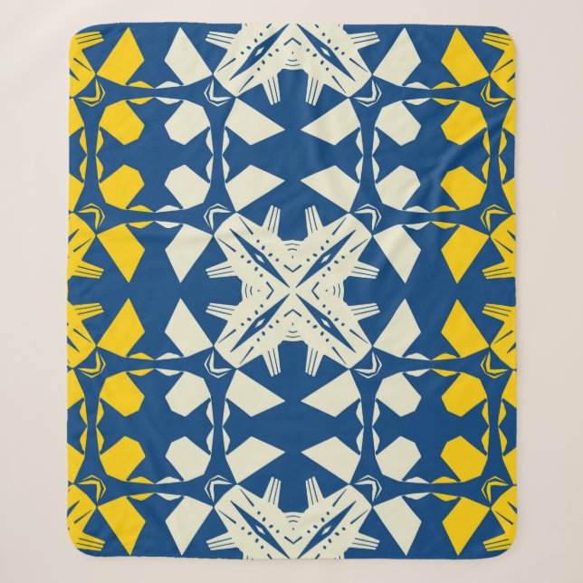 Cobertor Sherpa Tribal like asian feel seamless pattern, abstract  (Frente)