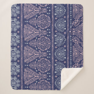 Cobertor Sherpa Tribal mexicano, padrão étnico contínuo.