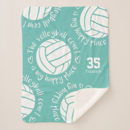 Cobertor Sherpa Tribunal de vôlei minha tipografia de giro de luga