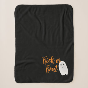 Cobertor Sherpa Trick or Treat Fantasma Halloween