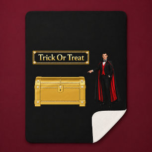 Cobertor Sherpa Trick Or Treat Vampiro Halloween