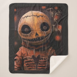 Cobertor Sherpa Trick r Treat Skeleton – Spooky Halloween Skeleton