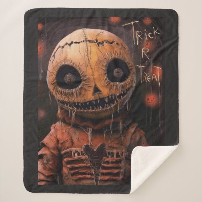 Cobertor Sherpa Trick r Treat Skeleton – Spooky Halloween Skeleton (Frente)