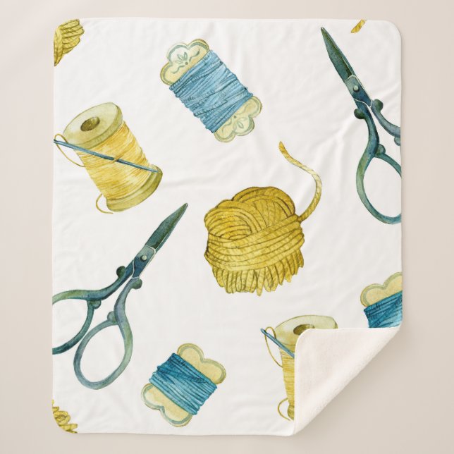 Cobertor Sherpa tricô de padrão sem costura (Frente)