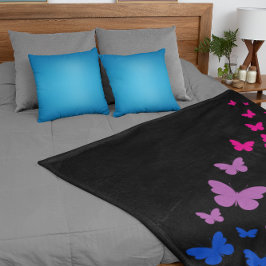 Cobertor Sherpa Trilha da Borboleta do Orgulho Bissexual