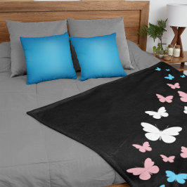 Cobertor Sherpa Trilha da Borboleta do Orgulho Transgênero