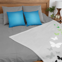 Cobertor Sherpa Trilha de Borboletas do Orgulho Aromântico 