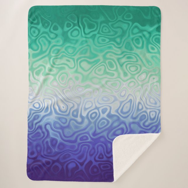 Cobertor Sherpa Trippy Ripply Funky Boho MLM Men Loving Men Pride (Frente)