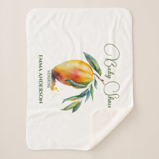 Cobertor Sherpa Tropical Mango | Baby Shower