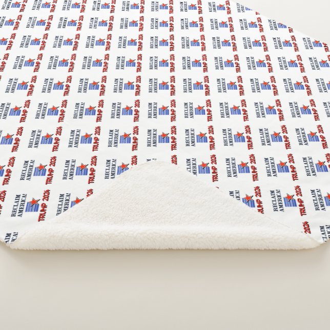Cobertor Sherpa Trump 2024 Reclaim América Sherpa Blanket (3/4)