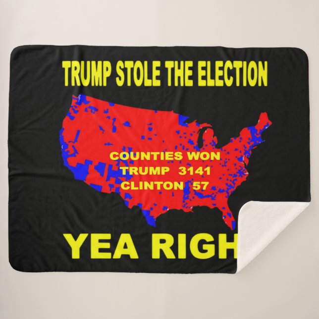 COBERTOR SHERPA TRUMP ROUBOU A ELEIÇÃO (Frente (Horizontal))