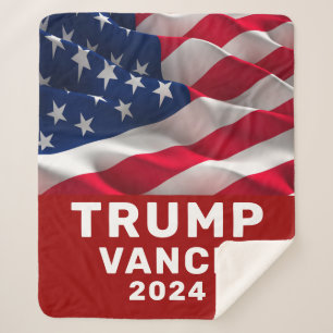 Cobertor Sherpa Trump Vance 