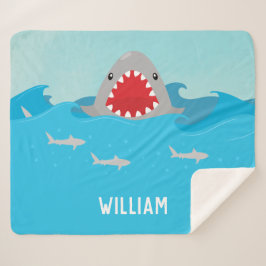 Cobertor Sherpa Tubarão-gato na água | Bebê