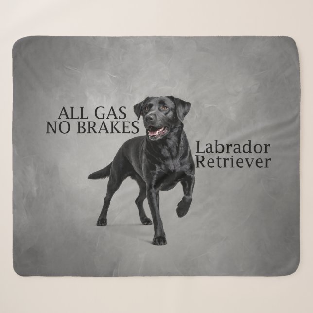 Cobertor Sherpa Tudo Gasolina Sem Freios Black Lab (Frente (Horizontal))