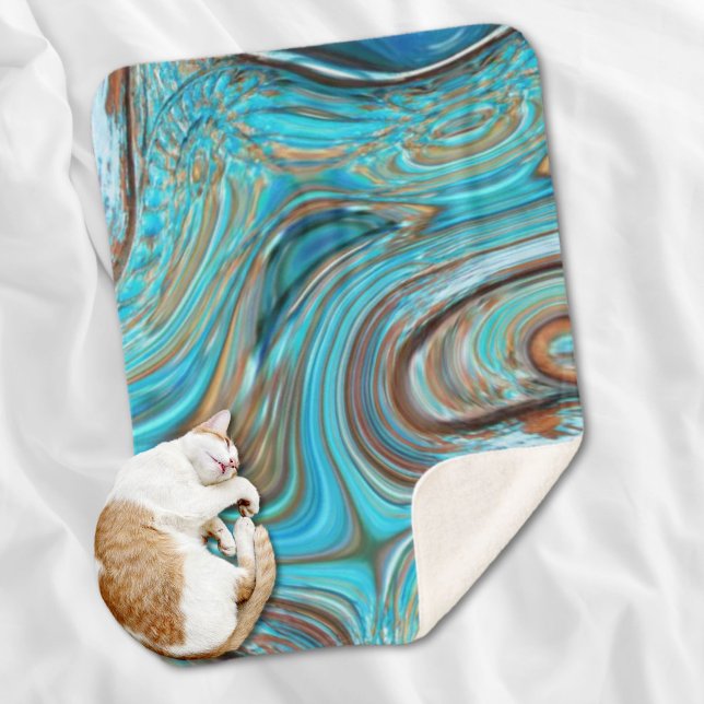 Cobertor Sherpa turquesa azul-de-fazenda Turquesas de madeira (farmhouse teal blue Woodgrain turquoise swirls Sherpa Blanket)