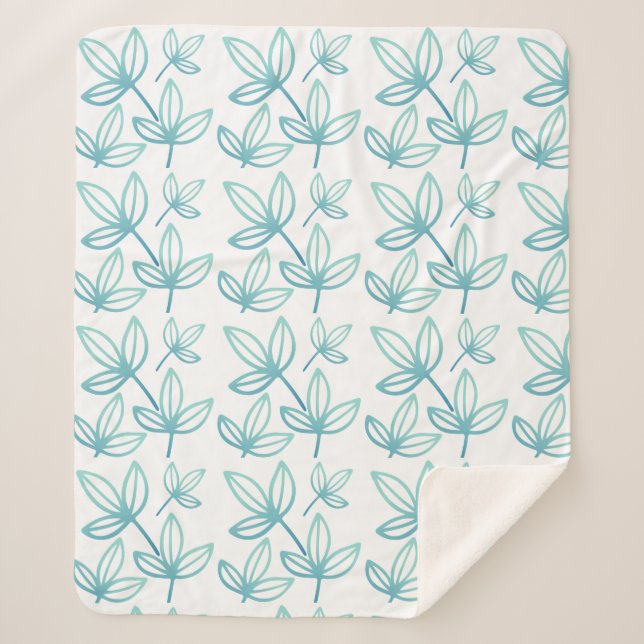 Cobertor Sherpa Turquesa Elegante Moderna (Frente)