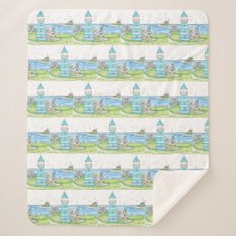 Cobertor Sherpa Turquesa Farol Sherpa Blanket