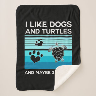 Cobertor Sherpa Turtle Lover   Eu Gosto De Cães E Tartarugas