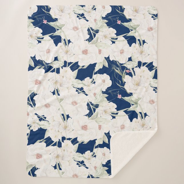 Cobertor Sherpa Twilight Bloom II Sherpa Blanket- Florais (Frente)