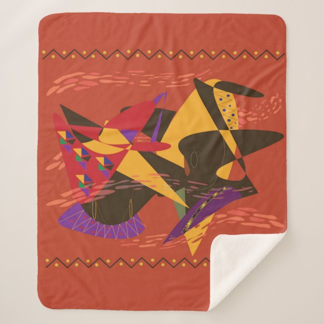 Cobertor Sherpa  Two Elegant Black Women (Frente)