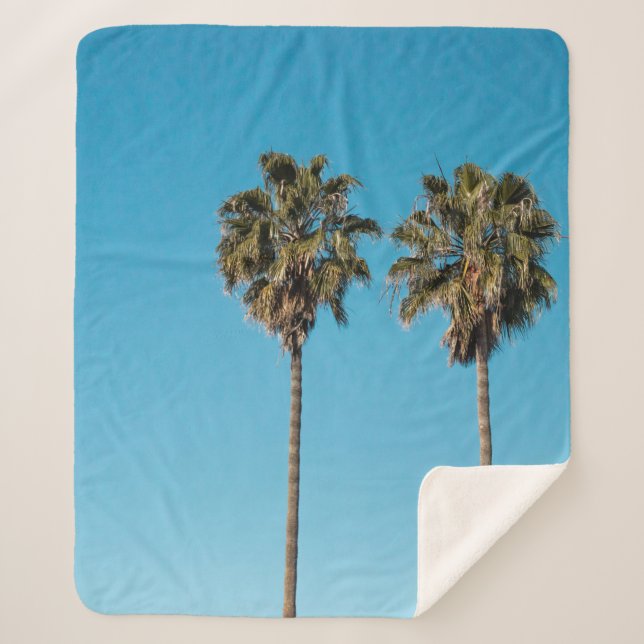 Cobertor Sherpa Two green coconut trees (Frente)
