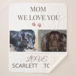 Cobertor Sherpa Two Paws, One Loving Mom