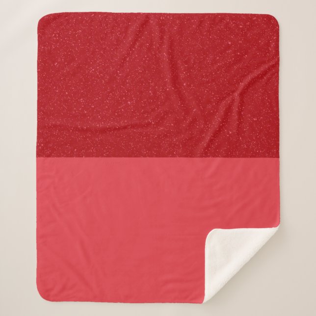 Cobertor Sherpa Two-Tone Tomato Red Sherpa Blanket – Customizable (Frente)