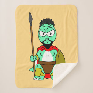 Cobertor Sherpa Tyrannosaurus Rex Vestido Como Leonidas.