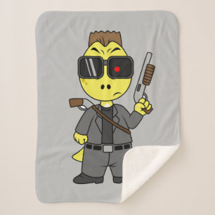 Cobertor Sherpa Tyrannosaurus Rex Vestido Como Terminador.