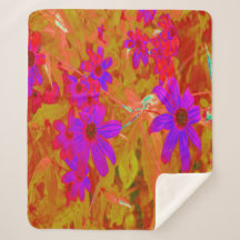 Ultra-violeta, magenta e flores silvestres vermelh