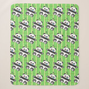 Cobertor Sherpa Um adorável bebê panda dormindo tranquilamente