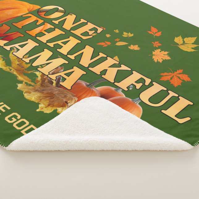 Cobertor Sherpa UM AGRADÁVEL MAMÃE Na moda de Ação de Graças (3/4)