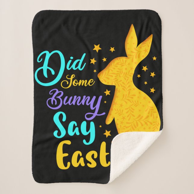 Cobertor Sherpa Um Coelhinho Disse Páscoa (Frente)