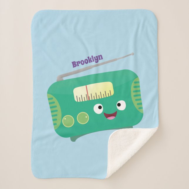 Cobertor Sherpa Um desenho animado e divertido (Frente)