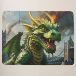 Cobertor Sherpa Um Dragão Vermelho Welsh Terroriza Londres