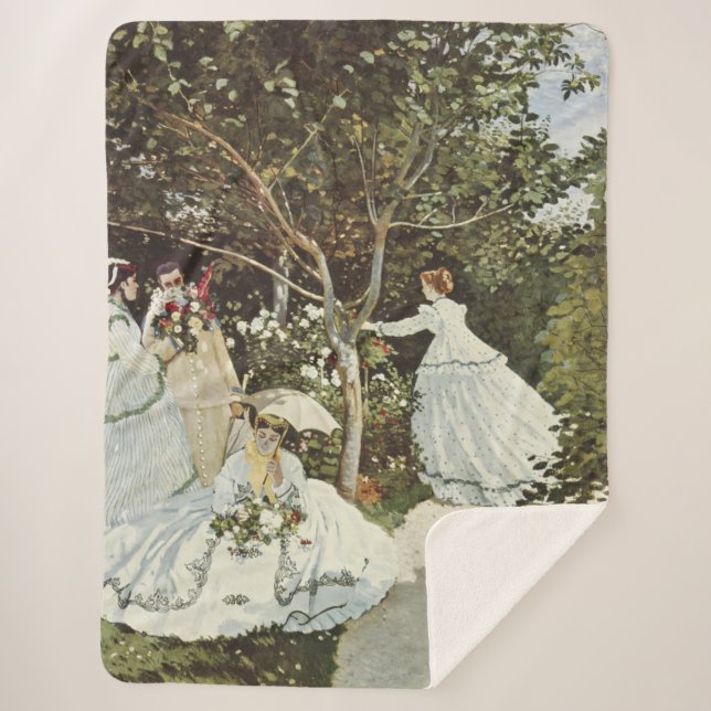 Cobertor Sherpa Um moinho de vento em Zaandam Claude Monet (Frente)