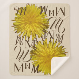 Cobertor Sherpa Um monograma dispersado tipografia do