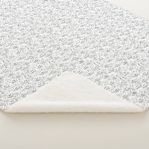 Cobertor Sherpa Um monte de Bunnies em branco - padrão perfeito.