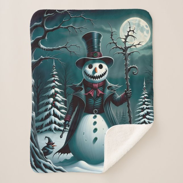 Cobertor Sherpa Um Neve Assustador (Frente)