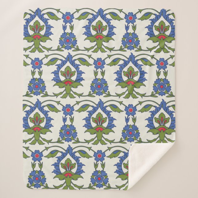 Cobertor Sherpa Um ornamento sem costura tradicional árabe. Turco, (Frente)