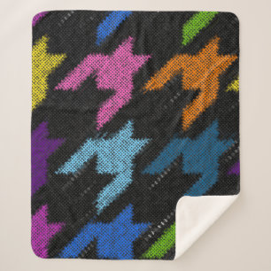 Cobertor Sherpa Um padrão de dentes sem costura. Imitação de um te