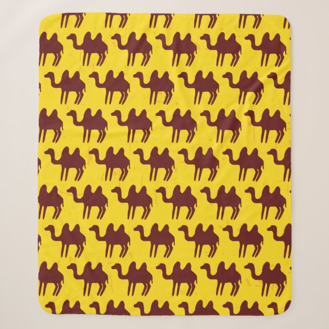 Cobertor Sherpa Um padrão perfeito com camelos.  (Frente)