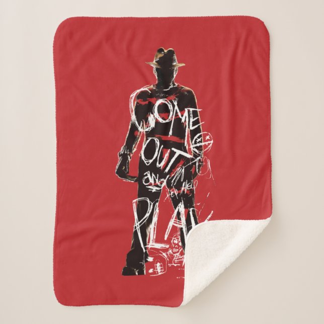 Cobertor Sherpa Um pesadelo na Elm Street | Sair e Brincar (Frente)